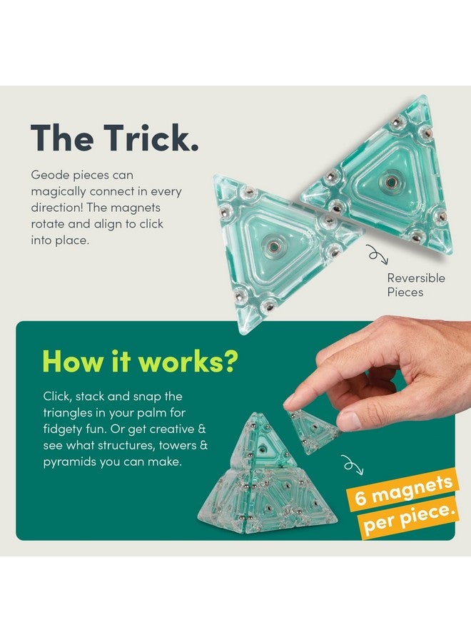 Speks Geode Pyramid 12Piece Building Set Aqua Fun Desk Toy For Adults - Image 5