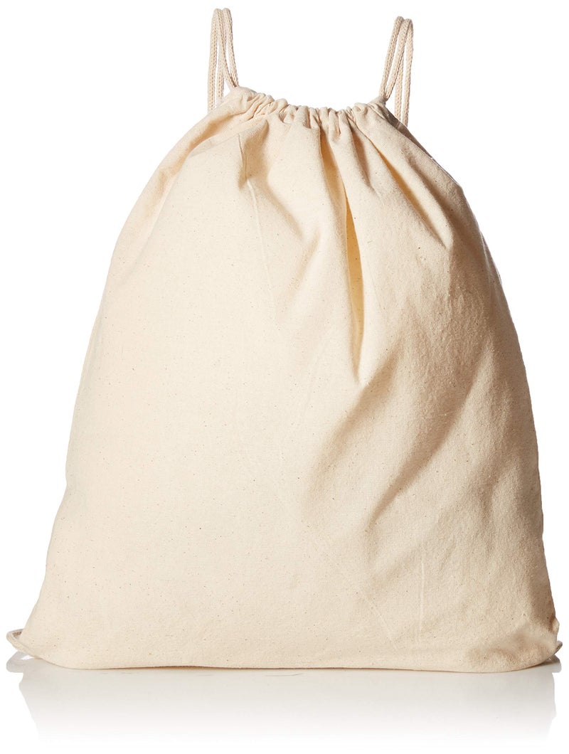 TBF 12 Pack Bulk Cotton Canvas Drawstring Backpack Bags (14" W x 18" H) - Perfect for DIY, Crafts, Events & More - Image 4