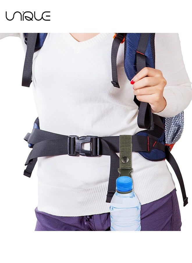 Unique - 6 Pack Kettle Hanging Buckle, Hangable Bottle cage Hooks, Outdoor Portable Water Bottle Ring Holder Mineral Water Bottle Clip, Used for Backpack Outdoor Tactical Camping Hiking Mountaineering Trip - Image 1