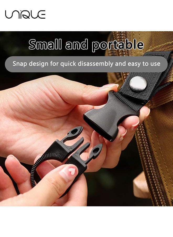 Unique - 6 Pack Kettle Hanging Buckle, Hangable Bottle cage Hooks, Outdoor Portable Water Bottle Ring Holder Mineral Water Bottle Clip, Used for Backpack Outdoor Tactical Camping Hiking Mountaineering Trip - Image 1