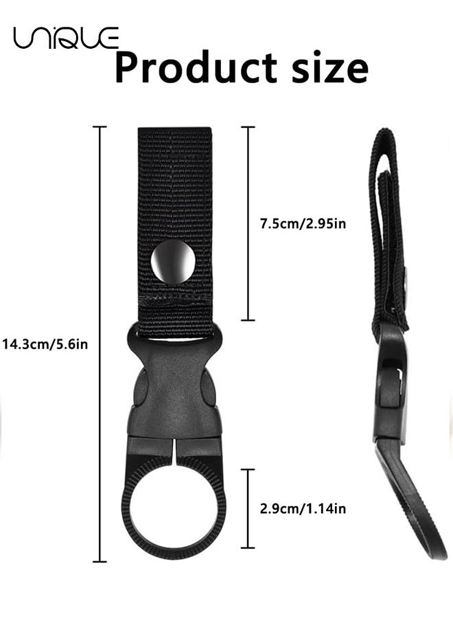 Unique - 6 Pack Kettle Hanging Buckle, Hangable Bottle cage Hooks, Outdoor Portable Water Bottle Ring Holder Mineral Water Bottle Clip, Used for Backpack Outdoor Tactical Camping Hiking Mountaineering Trip - Image 1