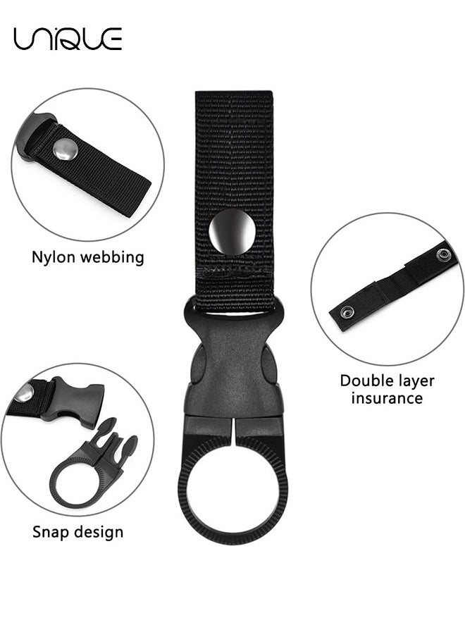 Unique - 6 Pack Kettle Hanging Buckle, Hangable Bottle cage Hooks, Outdoor Portable Water Bottle Ring Holder Mineral Water Bottle Clip, Used for Backpack Outdoor Tactical Camping Hiking Mountaineering Trip - Image 1