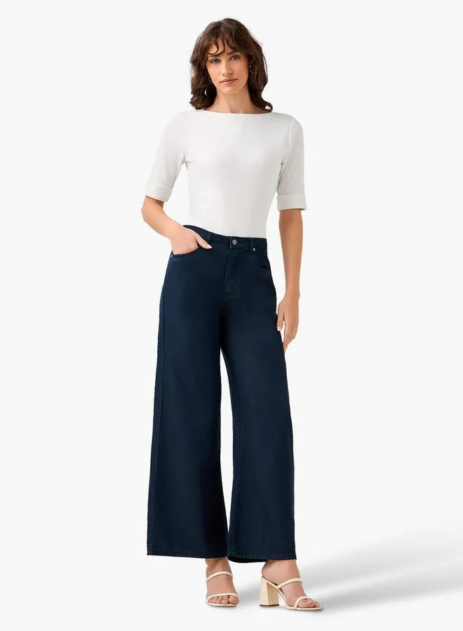 Splash FAV Wide Leg Jeans with Pockets