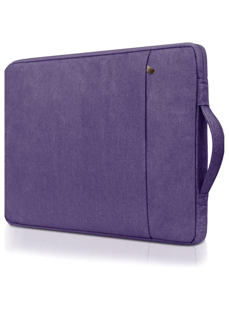 Laptop Sleeve Bag Compatible with MacBook Air 13 inch M2 A2681 M1 A2337 A2179 A1932 Pro 13 M2 M1 A2338 A2251 A2289 A2159 A1989 A1706 A1708 Polyester Vertical Case with Pocket Purple - Image 3