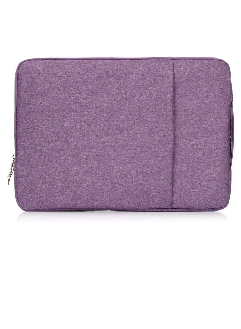 Laptop Sleeve Bag Compatible with MacBook Air 13 inch M2 A2681 M1 A2337 A2179 A1932 Pro 13 M2 M1 A2338 A2251 A2289 A2159 A1989 A1706 A1708 Polyester Vertical Case with Pocket Purple - Image 4