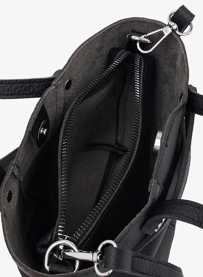 Ginger Black bucket bag with pouch insert for Women | Best Price UAE
