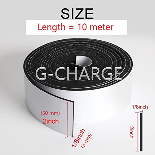 G-CHARGE Single Side High Density Self Adhesive Foam Seal Tape, Weather Stripping Doors and Window Insulation Soundproofing, (50mm x 3mm x 10 Meter) - Image 3