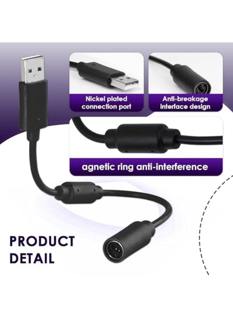SYOSI USB Breakaway Cable for Xbox 360,Compatible with Rocksmith Real Tone Cable,Xbox Controller USB Cord Adapter,Guitar Hero Dongle for Logitech G920 G923 G27,Thrustmaster 458 Spider Racing Wheel (3PCS） - Image 3