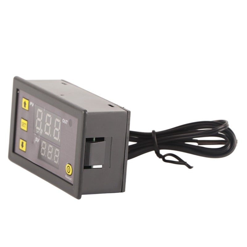 LED Digital Thermostat 12V Red And Blue Display - Dual Cooling Heating Mode Temperature Controller With Constant Temp Control & High Low Temp Protection for Home Industrial Equipment - Image 4