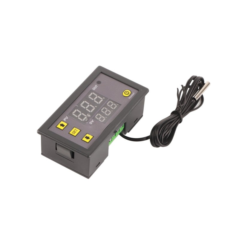 LED Digital Thermostat 12V Red And Blue Display - Dual Cooling Heating Mode Temperature Controller With Constant Temp Control & High Low Temp Protection for Home Industrial Equipment - Image 5