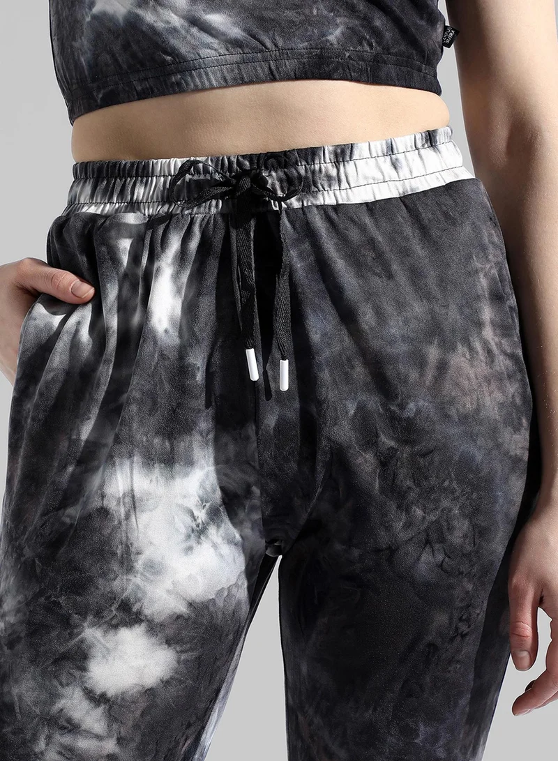 PINACOLADA Women's Charcoal Grey Tie-Dye Co-Ord Set