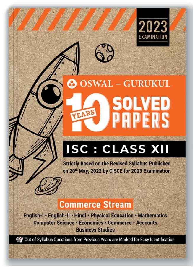 null - Oswal - Gurukul Commerce Stream 10 Years Solved Papers for ISC 12 Exam 2023 - Yearwise Board Solutions (Eng I&II, Hindi, Economics, Accnts, Commerce, Business Studies, Maths, Computer Sc. & Phy. Edu) - Image 1