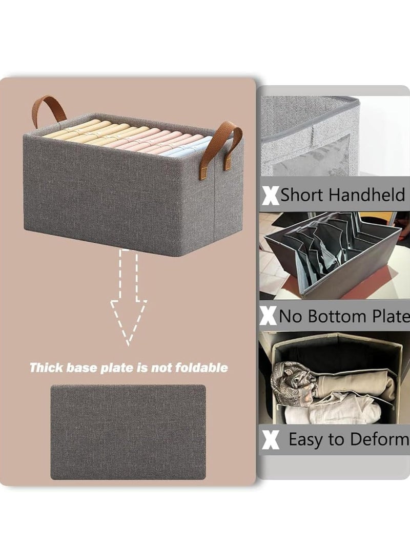 DUNISO 6 Pcs Wardrobe Clothes Organizer,Multifunctional Foldable Storage Box，Moisture and Mold Prevention，for Storing Shirts, T Shirts, Socks, Underwear, Documents  - Image 4