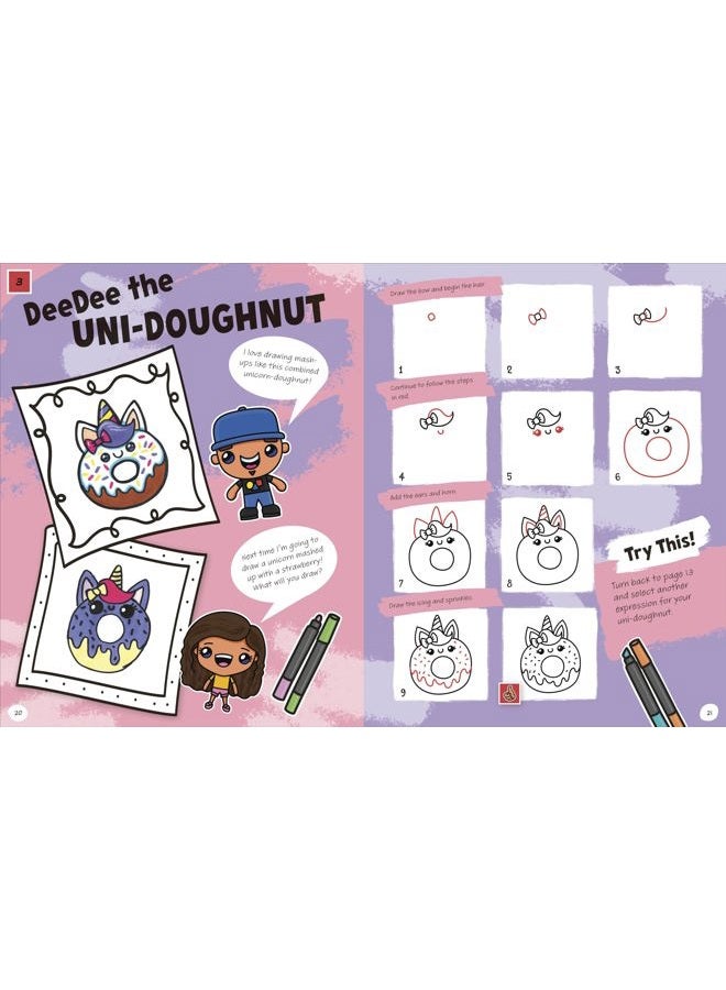 DK Draw with Art for Kids Hub Cute and Funny Foods - Image 2