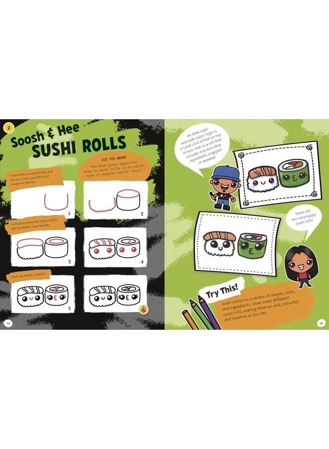 DK Draw with Art for Kids Hub Cute and Funny Foods - Image 5