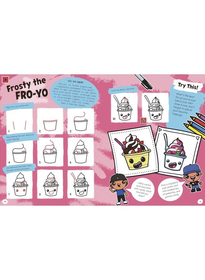 DK Draw with Art for Kids Hub Cute and Funny Foods - Image 4