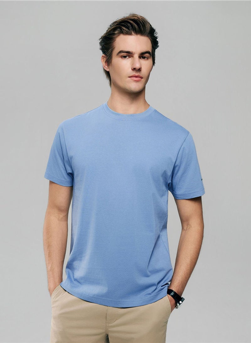 GIORDANO Men’s Slim Fit Cotton Crew Neck Tee - Image 1