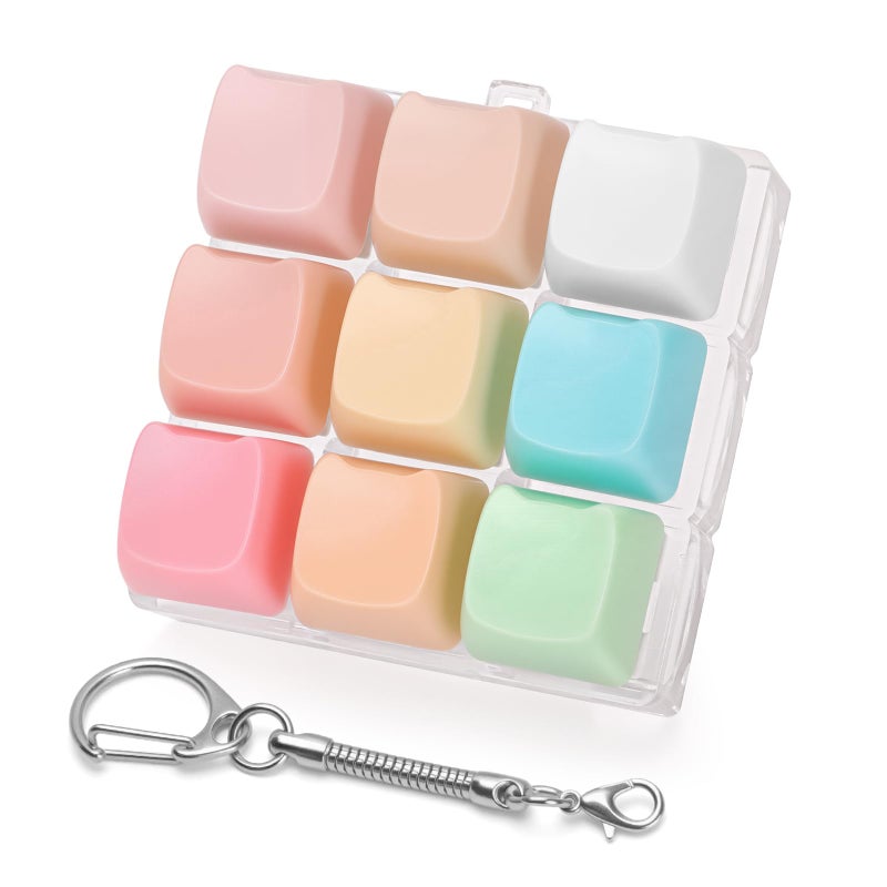 Netholid Clicky Cat Shape Keyboard Fidget Toys for Adults Colorful Clicker Button Keychain for Work Stress Relief ADHD Autism ASMR (Cat-Shape, 1) - Image 1