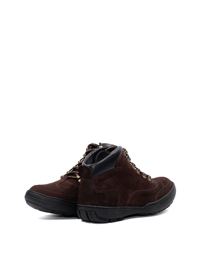 Levent Genuine Leather Hiking Casual Shoes - Brown