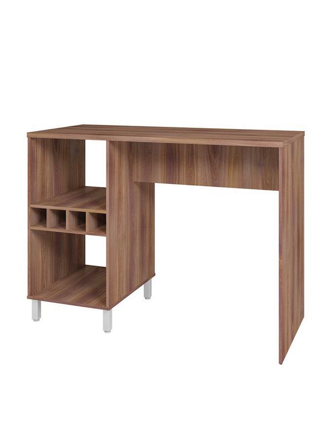 Home Box Kitchen Table With Storage Shelves - Mdp 15Mm Color Nutbrown 60 x 135 x 102.5 cm  - Image 3
