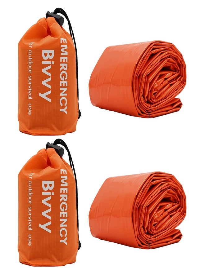 RLXMARTD Emergency Sleeping Bag,Bivvy Bag,Survival Sleeping Bag,Camping Bivy Sacks,Emergency Blankets,Survival Sleeping Bag with Survival Bracelet for Camping and Outdoor Hiking - Image 1
