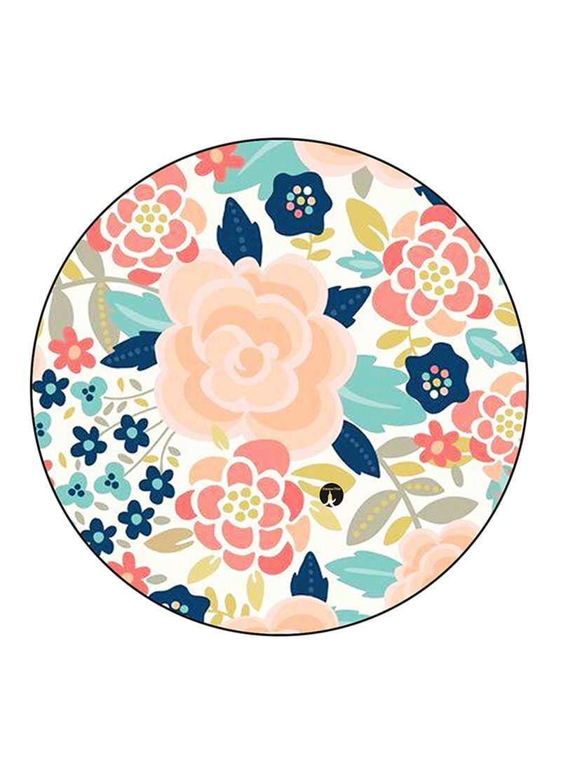 Flowers Printed Mouse Pad Multicolour