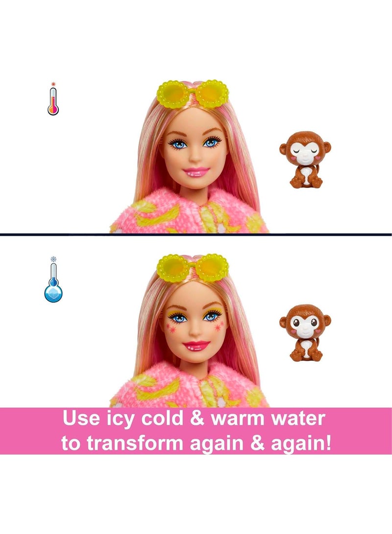 Barbie Cutie Reveal Chelsea Doll and Accessories, Jungle Series, Monkey-Themed Small Doll Set - Image 4