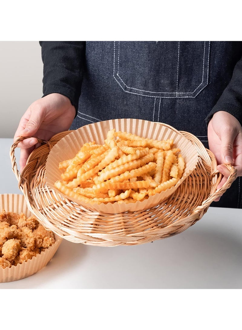 Beauenty Air Fryer Disposable Paper Liner, 100PCS Non-stick Disposable Liners, Baking Paper for Air Fryer Oil-proof, Water-proof, Food Grade Parchment for Baking Roasting Microwave (100Pcs-6.3 inch) - Image 5