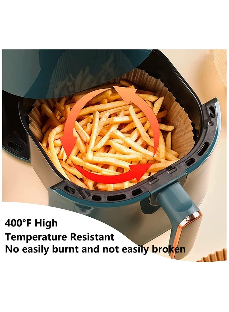 Beauenty Air Fryer Disposable Paper Liner, 100PCS Non-stick Disposable Liners, Baking Paper for Air Fryer Oil-proof, Water-proof, Food Grade Parchment for Baking Roasting Microwave (100Pcs-6.3 inch) - Image 3