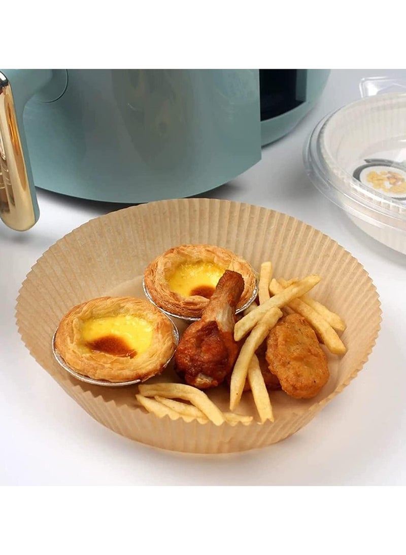 Beauenty Air Fryer Disposable Paper Liner, 100PCS Non-stick Disposable Liners, Baking Paper for Air Fryer Oil-proof, Water-proof, Food Grade Parchment for Baking Roasting Microwave (100Pcs-6.3 inch) - Image 4