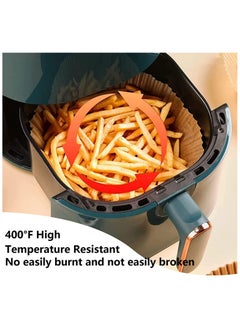 Beauenty Air Fryer Disposable Paper Liner, 100PCS Non-stick Disposable Liners, Baking Paper for Air Fryer Oil-proof, Water-proof, Food Grade Parchment for Baking Roasting Microwave (100Pcs-6.3 inch)  - Image 3