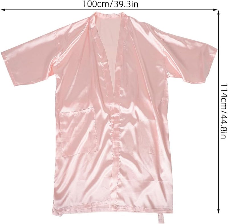 Abaodam Hair Salon Client Gown Cape for Adults Light Pink Kimono Style Hair Dyeing and Styling Smock Quick Drying Salon Cape Suitable for Barber Shops - Image 2