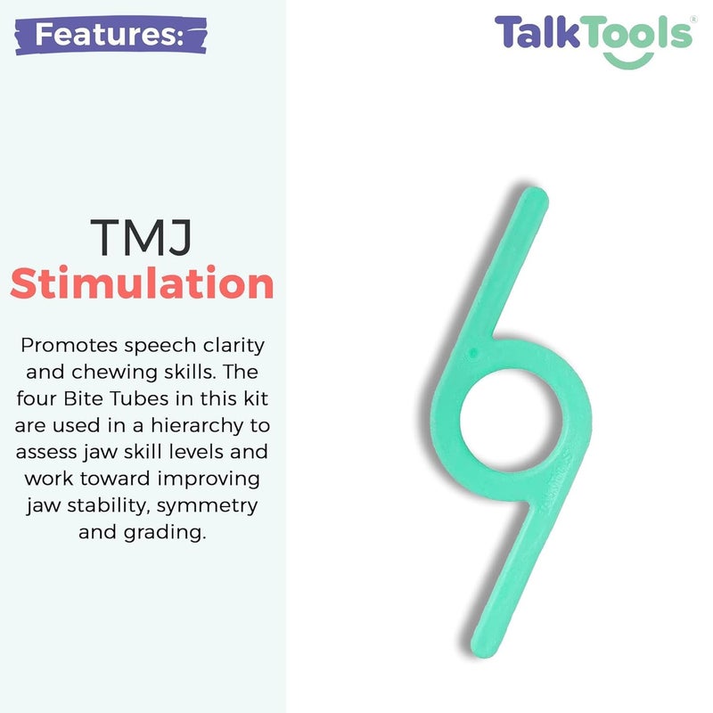 TalkTools أداة فموية مضغ خضراء من توك تولز - أداة حسية للأطفال والرضع | أدوات علاجية لتحسين مهارات المضغ والعض، ناعمة جداً وقابلة لإعادة الاستخدام | خالية من BPA - Image 3