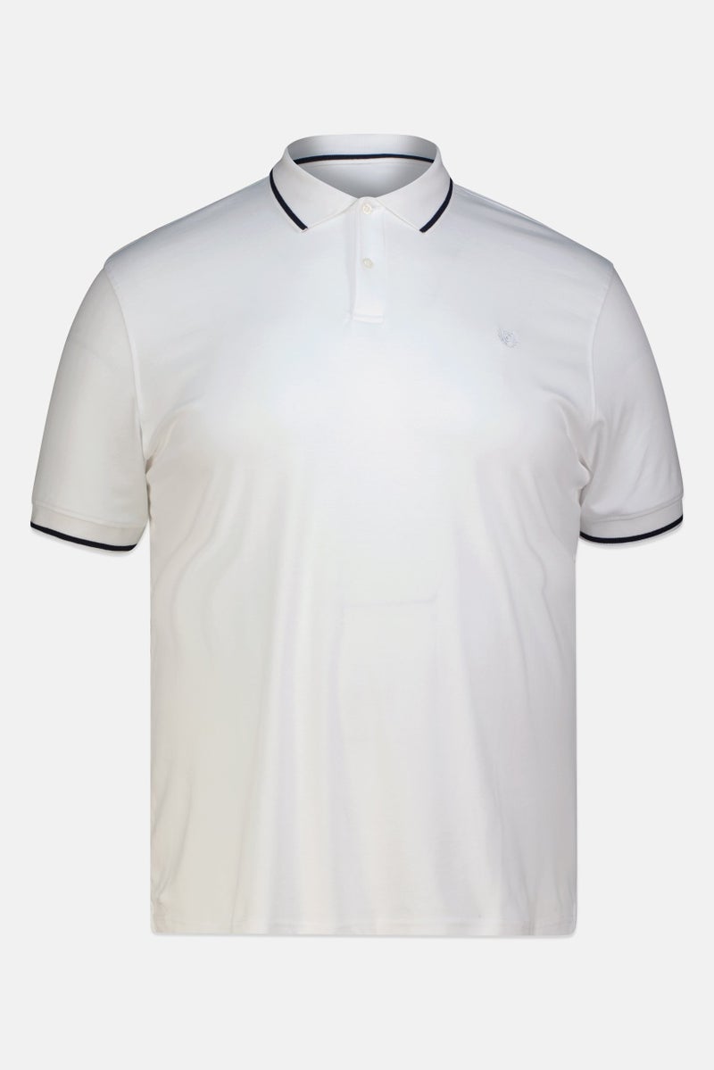 Chaps Men Regular Fit Embroidered Logo Short Sleeve Polo Shirt, White - Image 2
