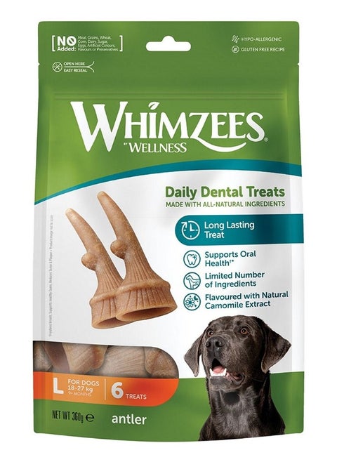 Occupy Antler Natural Dental Chews for Dogs Large (6pc)