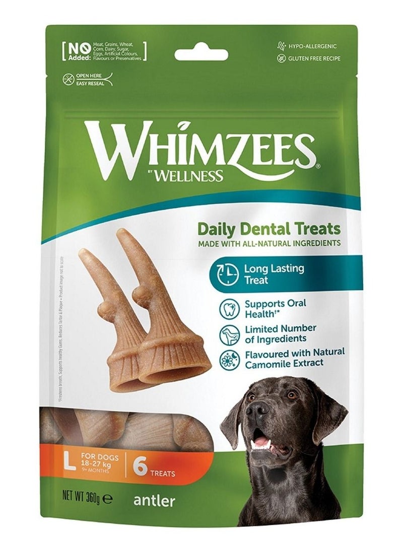 WHIMZEES - Occupy Antler Natural Dental Chews for Dogs Large (6pc) - Image 1