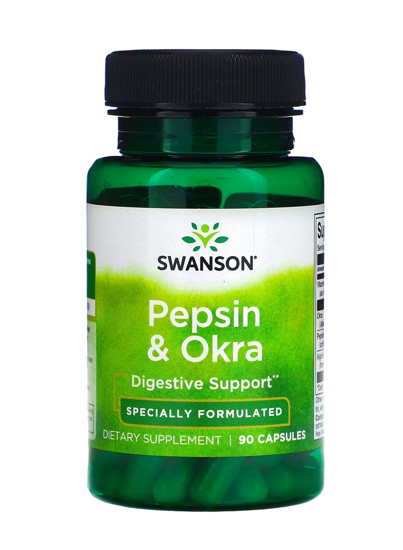 سوانسون بيبسين وبامية  90 كبسولة