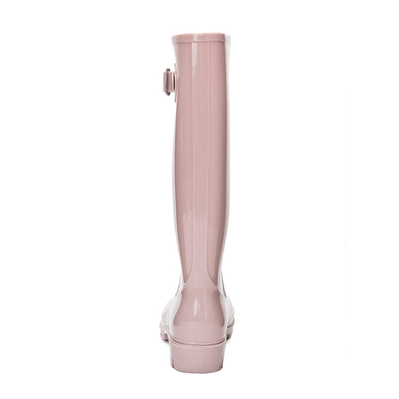 DKSUKO Women's Tall Rain Boots Garden Boots Waterproof Wellington Rubber Boots (8 B(M) US, Pink) - Image 3