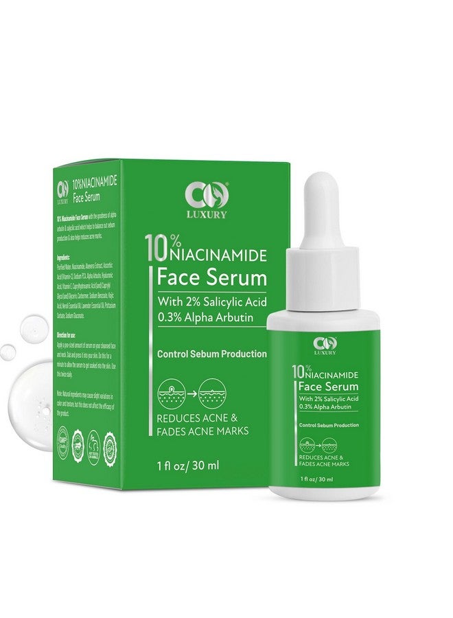 CO LUXURY 10% Niacinamide Face Serum for Glowing Skin - Reduces Acne Marks & Pores | For Oily & Acne-Prone Skin | 30ml | Pack of 1 - Image 1
