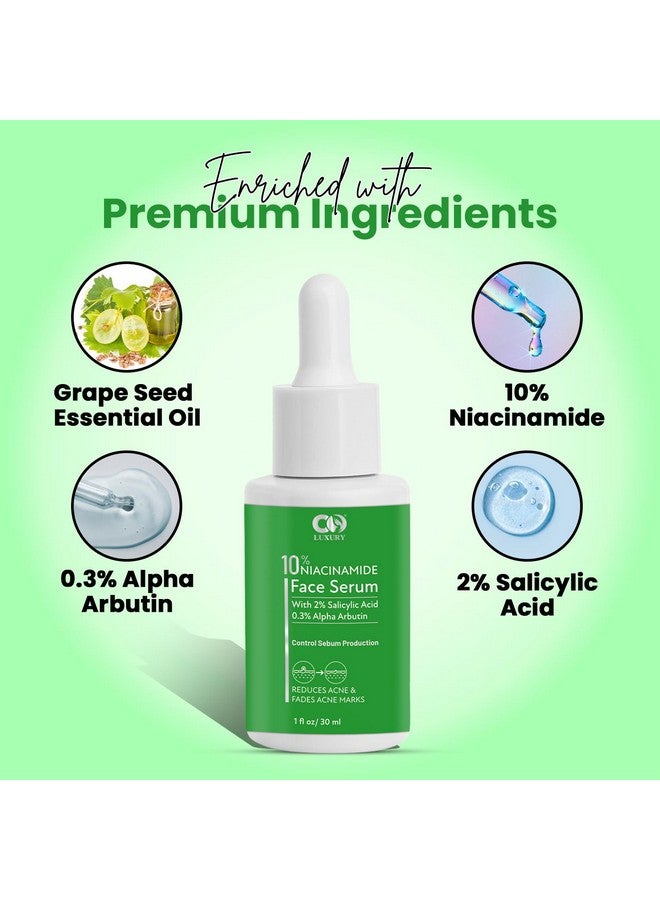 CO LUXURY 10% Niacinamide Face Serum for Glowing Skin - Reduces Acne Marks & Pores | For Oily & Acne-Prone Skin | 30ml | Pack of 1 - Image 4