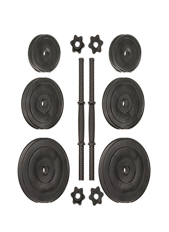 FITNESS LINE - 2 Piece Adjustable Rubber Dumbbells 15kgs Each - Image 1