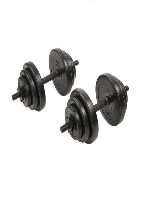 2 Piece Adjustable Rubber Dumbbells 15kgs Each