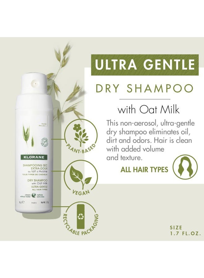 Klorane Dry Shampoo Powder With Oat Milk - Eco Friendly Non-Aerosol Formula - Gentle Formula Instantly Revives Hair - Paraben & Sulfate-Free - 1.7 Oz - Image 2