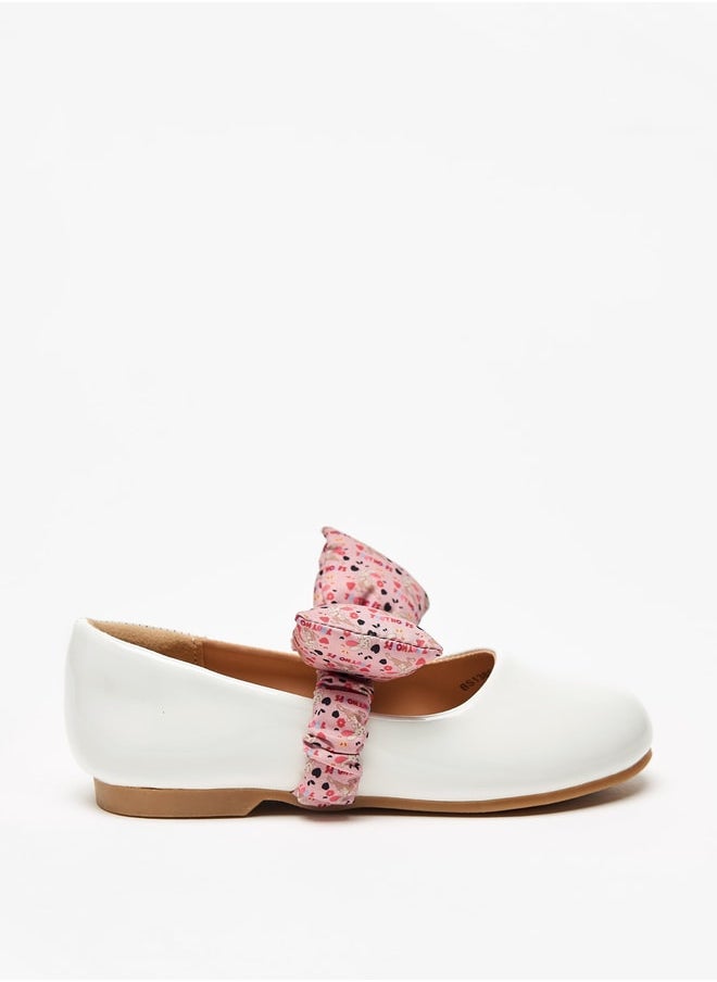 JUNIORS Girls Bow Accent Slip-On Ballerina Shoes  - Image 3