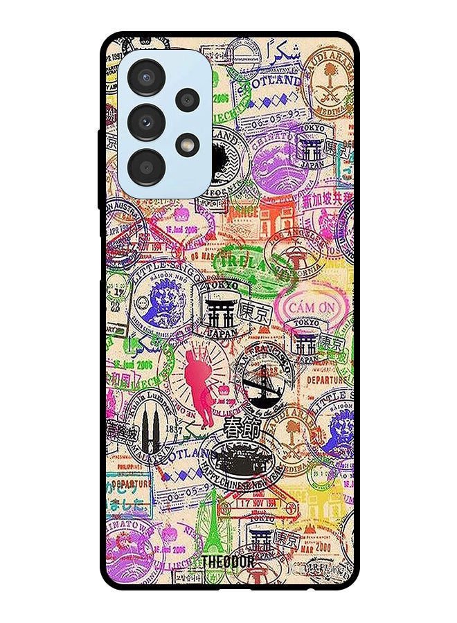 Theodor Protective Case Cover For Samsung Galaxy A13 4G  Passport Stamp - Image 1