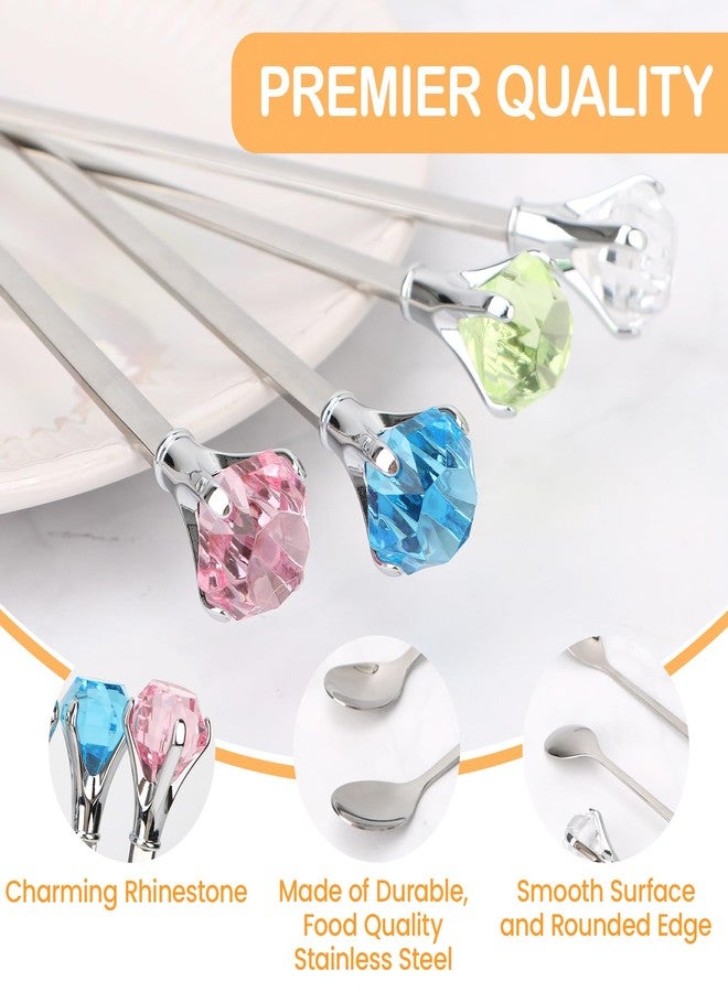kilofly Rhinestone Party Stir Bar Spoon Value Pack, Set of 4 - Image 3