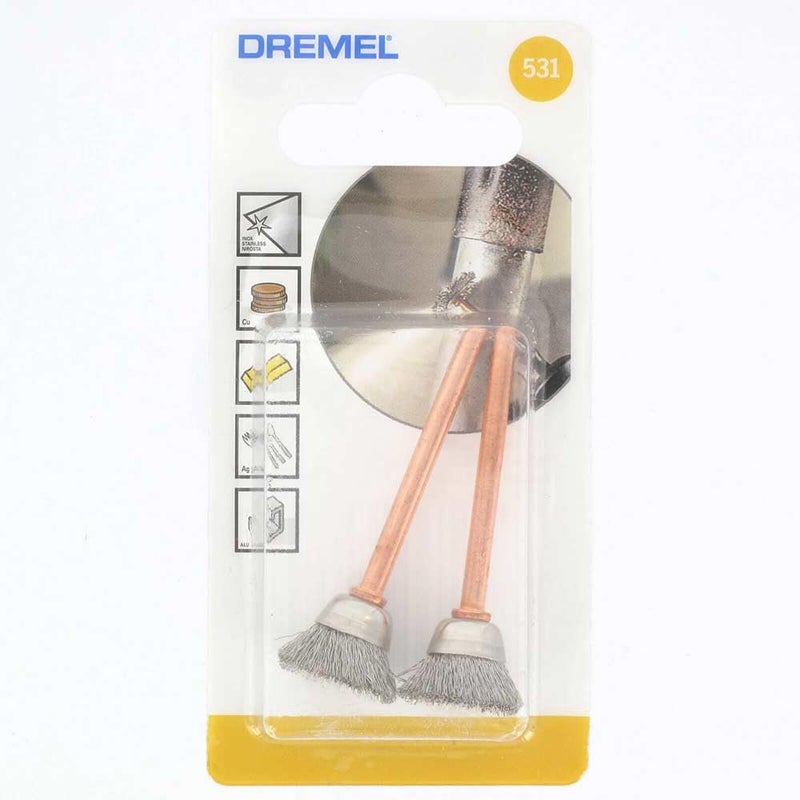 DREMEL Stainless Steel Wire Brush (531) - Rotary Tool Accessory for Cleaning of Corrosive Resistant Materials, Working Diameter 13 mm - Image 3