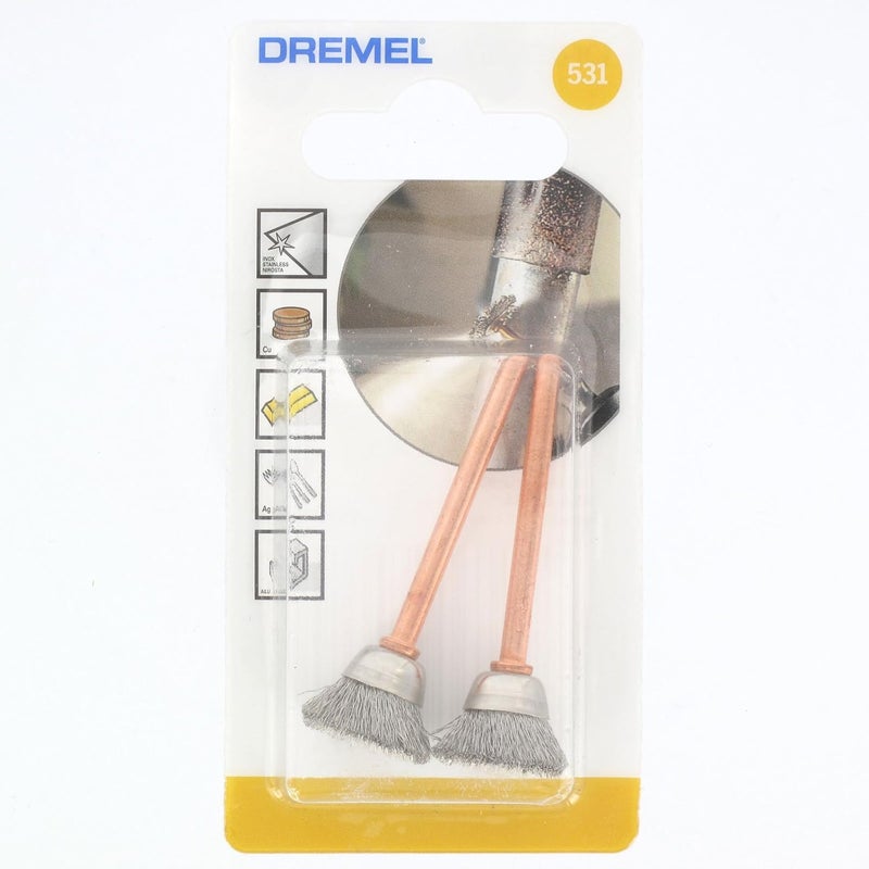 DREMEL Stainless Steel Wire Brush (531) - Rotary Tool Accessory for Cleaning of Corrosive Resistant Materials, Working Diameter 13 mm - Image 2
