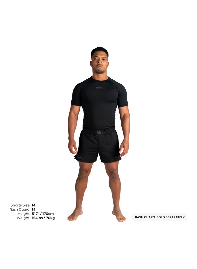 Sanabul Model Zero MMA 7 Fight Shorts for Men | Boxing Fight Grappling Muay Thai Kickboxing Jiu Jitsu Bjj Shorts BLACKCHARCOAL 2-XLARGE - Image 3