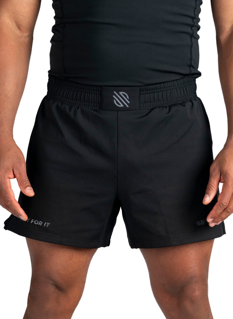 Sanabul Model Zero MMA 7 Fight Shorts for Men | Boxing Fight Grappling Muay Thai Kickboxing Jiu Jitsu Bjj Shorts BLACKCHARCOAL 2-XLARGE - Image 1